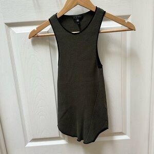 rag & bone Dark Green Ribbed sweater Tank Top olive XS